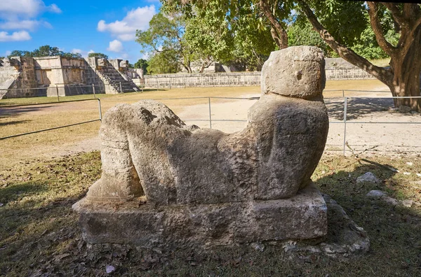 Chichen Itza Chac Scultura delle feci Yucatan — Foto Stock