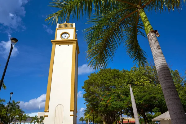 Clock tower in Cozumel Island of Mexico — Stock Photo, Image