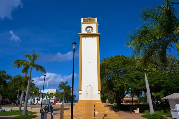 Clock tower in Cozumel Island of Mexico — Stock Photo, Image