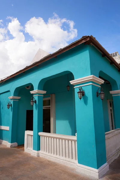 Cozumel szigetén házak Maja Mexikóban — Stock Fotó
