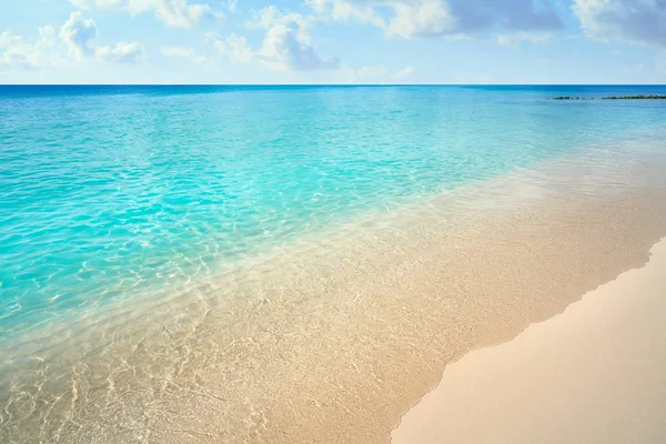 캐리 비안 청록색 해변 깨끗 한 물 — 스톡 사진