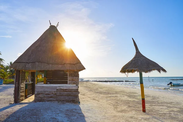 Holbox Island hut palapa Quintana Roo México — Foto de Stock