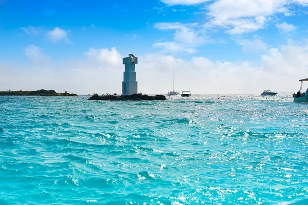 Isla Mujeres lighthouse El Farito snorkel point — Zdjęcie stockowe
