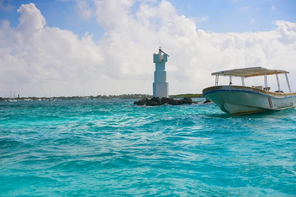 Isla Mujeres lighthouse El Farito snorkel point — 스톡 사진