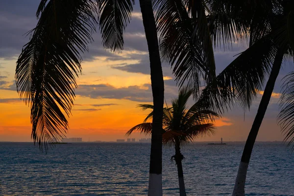 Ilha Mujeres ilha Caribe praia por do sol — Fotografia de Stock