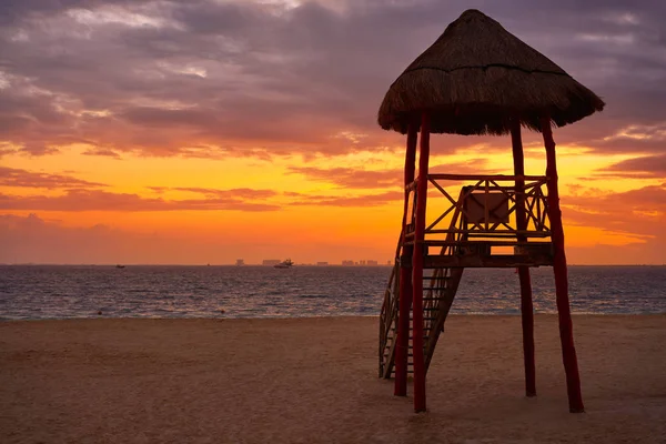 Isla Mujeres sziget karibi strand sunset — Stock Fotó