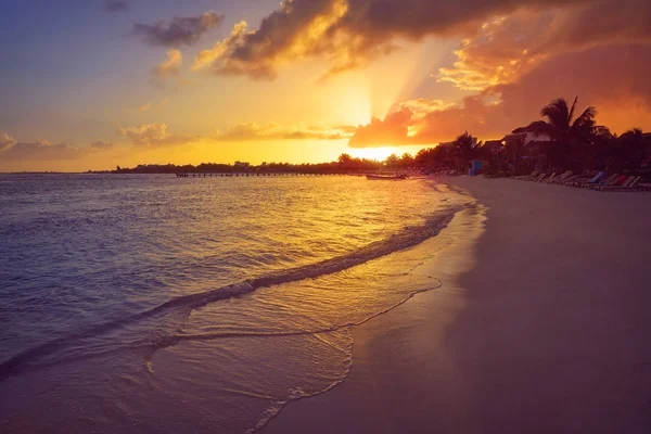 Mahahual Mexico Caribbean beach in Costa Maya — Stockfoto