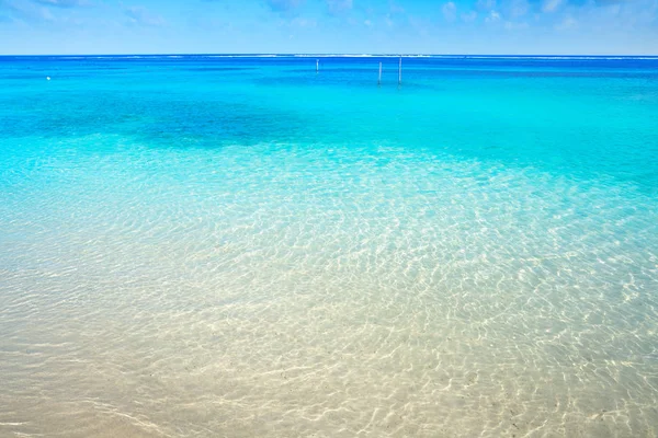 카리브해 열 대 해변 청록색 물 — 스톡 사진