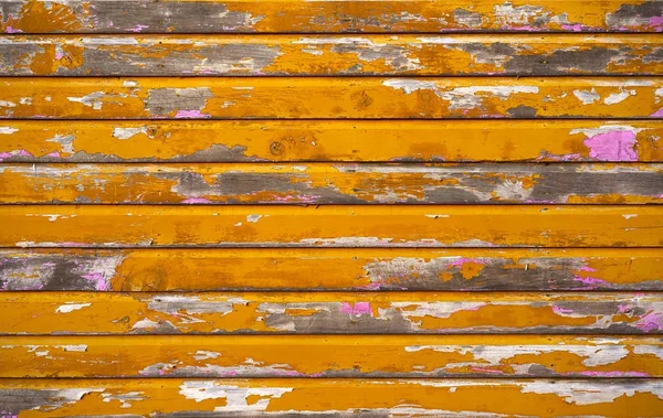 Mahahual Mexico Caribbean geel hout geschilderde muur — Stockfoto