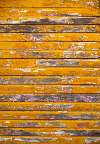 Mahahual Caribbean yellow wood painted wall — Stock Photo, Image