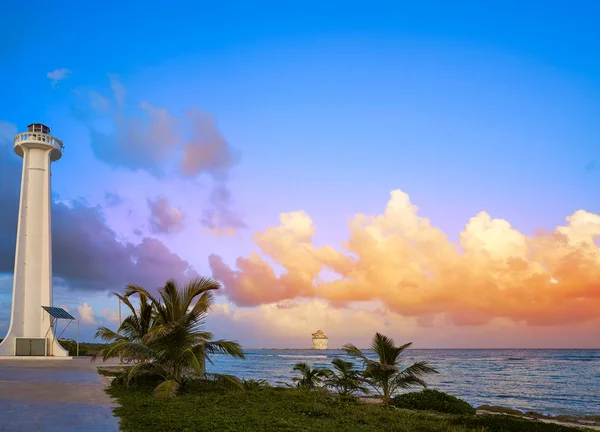 Mahahual latarnia morska w Costa Maya Meksyk — Zdjęcie stockowe