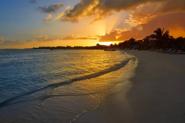 Spiaggia caraibica Mahahual in Costa Maya — Foto Stock