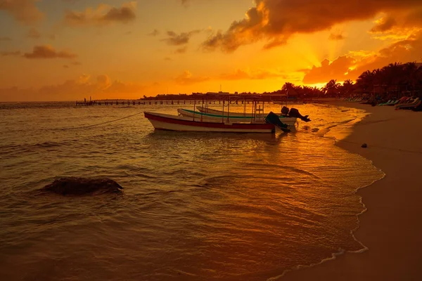 Mahahual Caribbean beach i Costa Maya — Stockfoto