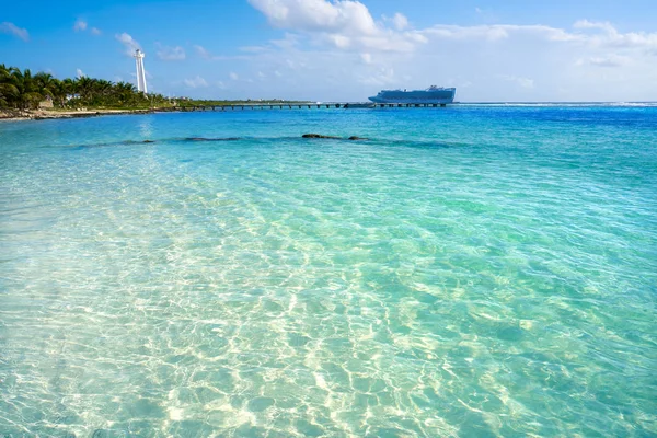 Spiaggia caraibica Mahahual in Costa Maya — Foto Stock