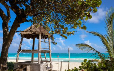 Tulum baywatch kule Beach'te Riviera Maya