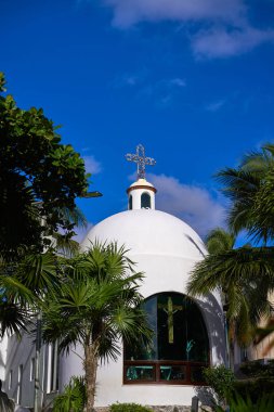 Playa del Carmen beyaz kilise Meksika