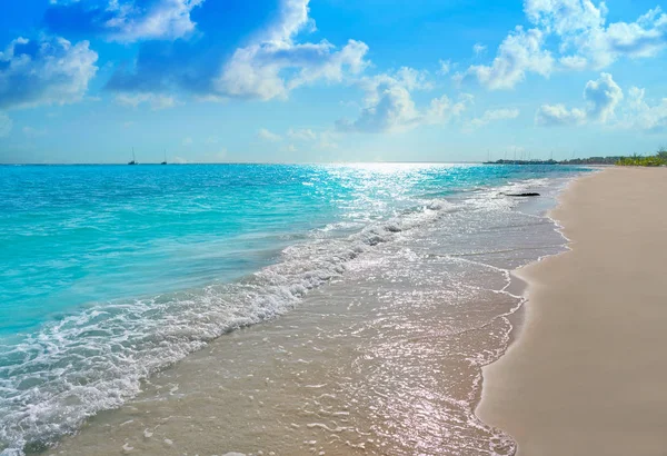Riviera Maya Caribbean beach turkuaz Mexico — Stok fotoğraf