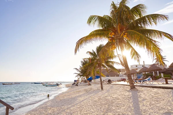 Plaży Puerto Morelos w Riviera Maya — Zdjęcie stockowe