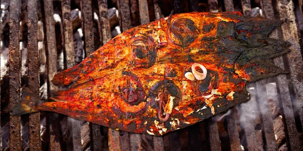 Serra cavala peixe mexicano tikinchik Mayan receita — Fotografia de Stock