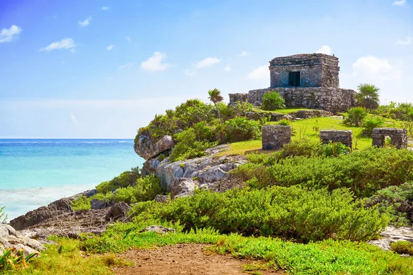 Ruiny mayského města Tulum v Riviéře Maya — Stock fotografie