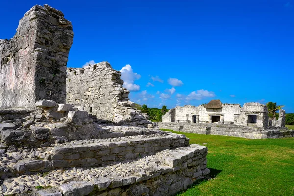 Riviera Maya tulum Maya şehir kalıntıları — Stok fotoğraf