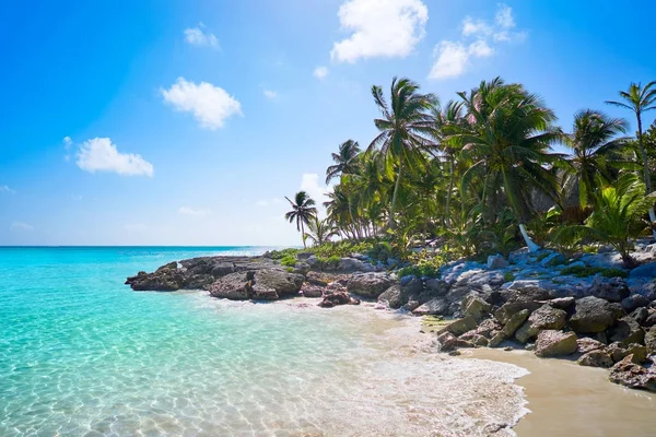 Plaży Karaibów Tulum Riviera Maya — Zdjęcie stockowe