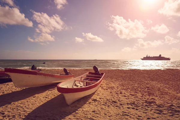 Пляж Плайя дель Кармен в Рів'єра-Майя — стокове фото