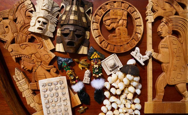 Maya Meksika Hatıra Eşyası karışımı el sanatları — Stok fotoğraf