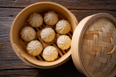 Bambu vapur buğulanmış domuz buns