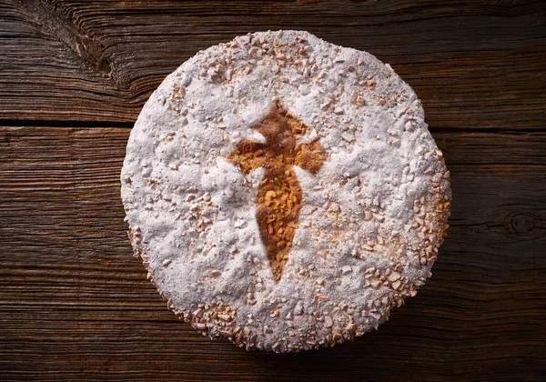 Tarta de Santiago with almond cake Compostela — 图库照片