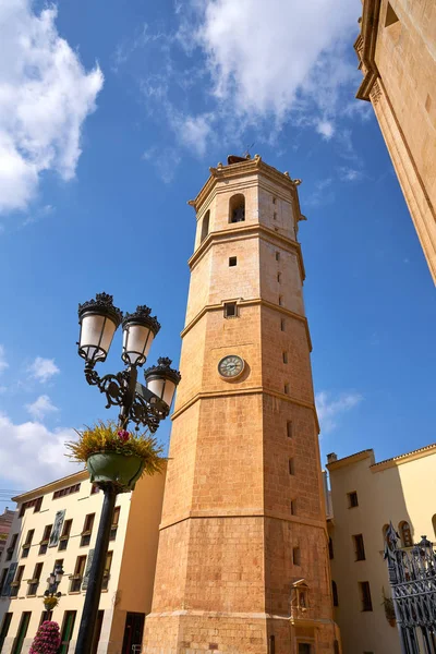Tour du clocher de la cathédrale gothique Castellon el Fadri — Photo