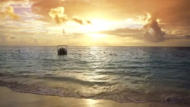 Рив Єра Майя Sunrise Beach Карибському Морі Мексики — стокове відео