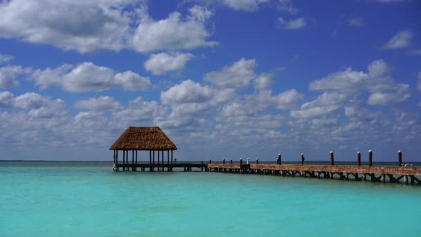 Παραλία Νησιού Holbox Στο Μεξικό Στην Καραϊβική Θάλασσα Ριβιέρα Μάγια — Αρχείο Βίντεο