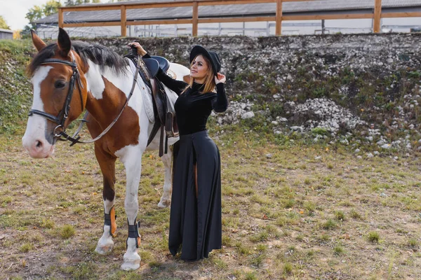 Retrato Moda Una Hermosa Joven Caballo — Foto de Stock