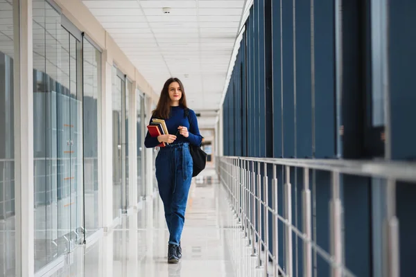 Smiling Female Student Enhancing Her Future Attending Regular Lectures — Stock Photo, Image