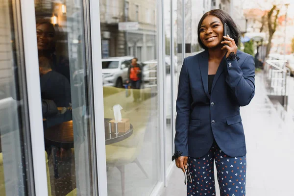 Portrét Afroamerické Podnikatelky — Stock fotografie