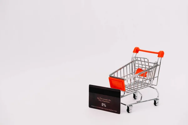 Conceptos Compras Línea Tienda Internet Con Símbolo Carrito Compras Aislado — Foto de Stock