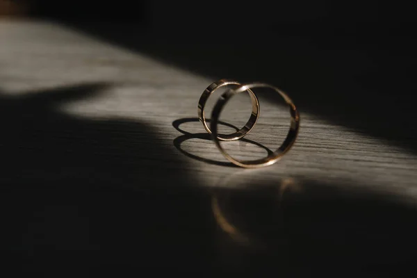 Wedding Rings Two Wedding Rings Bride Groom — Stock Photo, Image