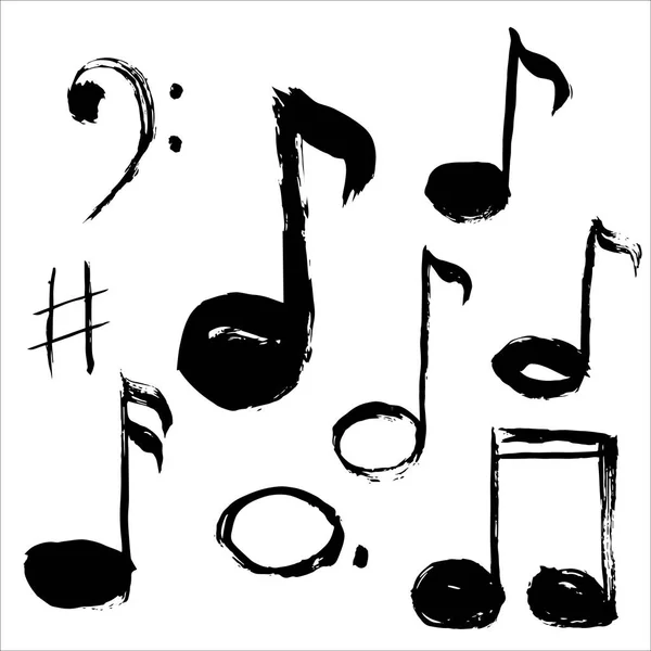 Müzik notlar, elle çizilmiş