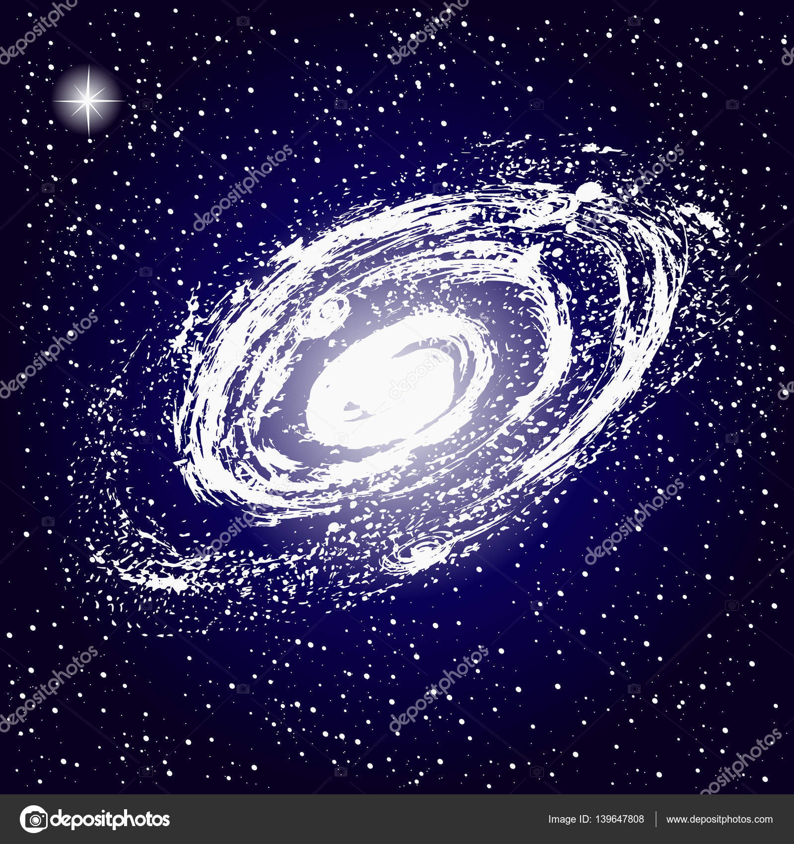 宇宙 銀河 星 ベクトル イラスト ストックベクター C Redhead Anna
