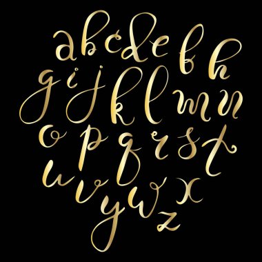 Kaligrafi vektör yazı tipi. Tipografik seti.