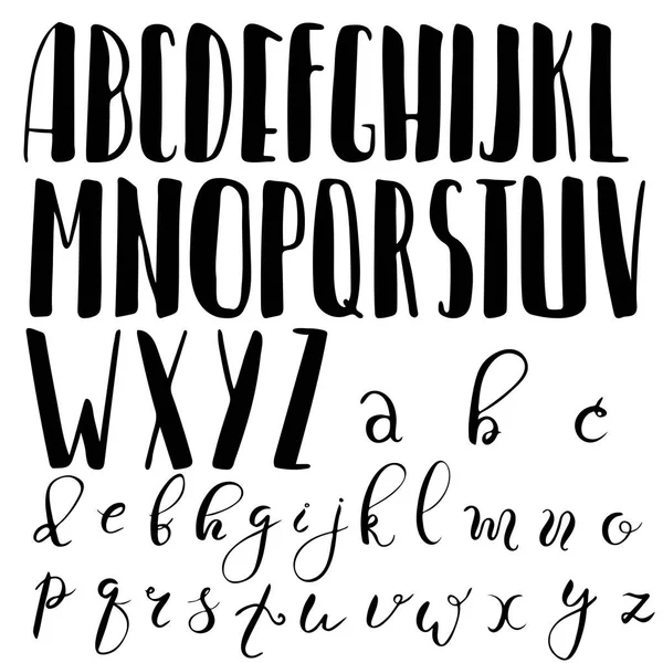 Fonte vectorielle calligraphique. Set typographique . — Image vectorielle