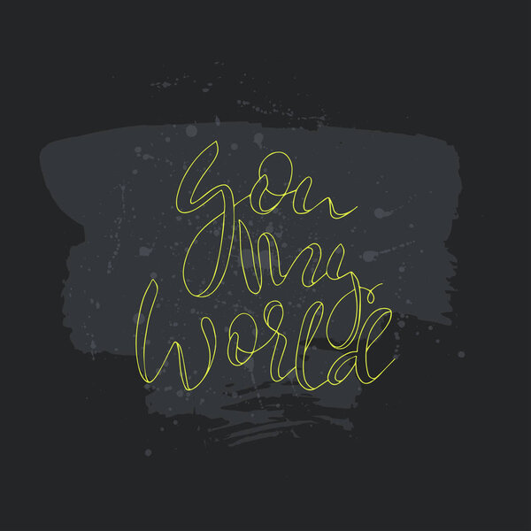 Открытка с каллиграфией
