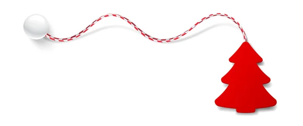 Arbre de Noël couleur rouge — Image vectorielle