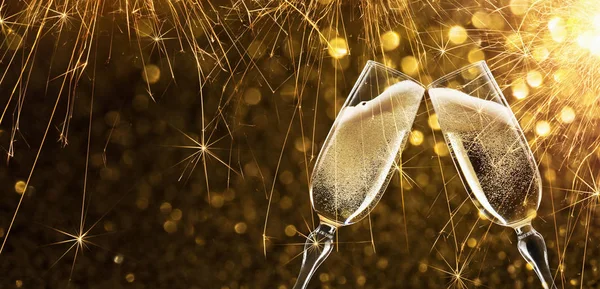 New Years Eve with champagne — Stock Photo, Image