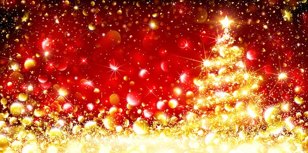 Altın Noel ağacı — Stok Vektör