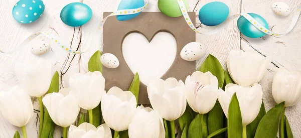 Decoración de Pascua con marco — Foto de Stock