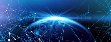 Küresel ağ arka plan. Vektör