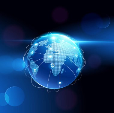 Dünya ağ bağlantısı. Vektör