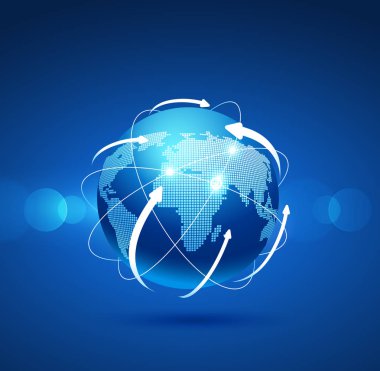 Dünya ağ bağlantısı. Vektör
